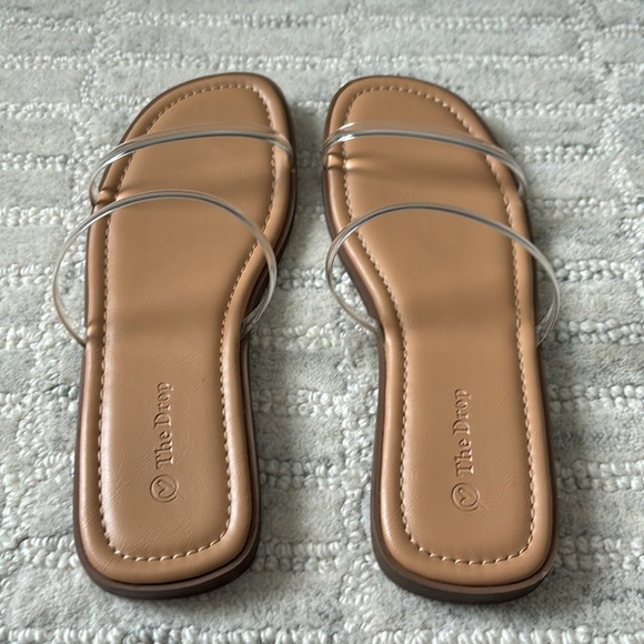 The Drop Women’s Paris Square Toe Two Strap Sandal - Picture 2 of 13